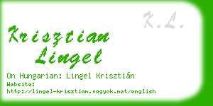 krisztian lingel business card